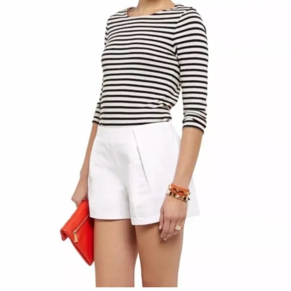 New with tags Authentic Tory Burch Georgina White Silk Blend Shorts